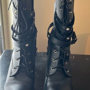 Stylish Black Combat Boots for Women